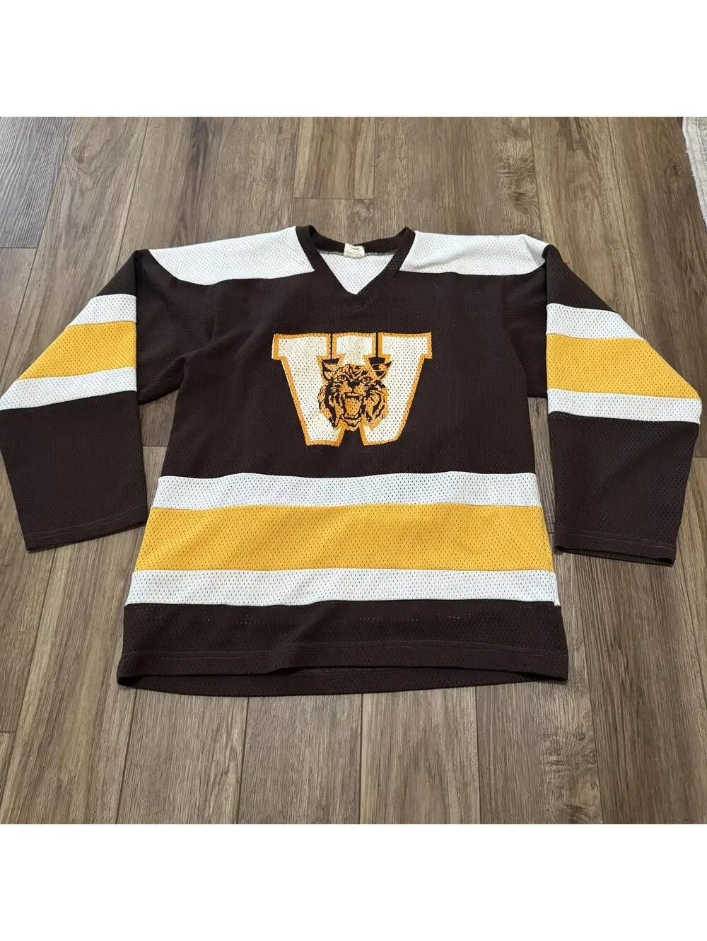 VTG 80s Darby Sportswear Wildcat Hockey Jersey M